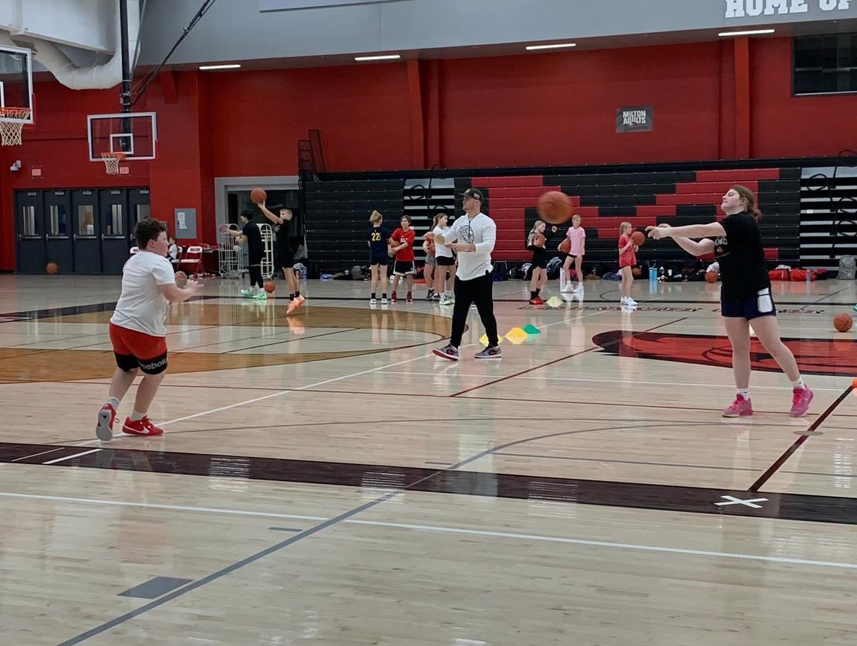 MHS_GBball's tweet photo. Wow! We had 110 athletes attended our FREE Basketball Camp today at MHS. We collected a huge donation for the Milton Food Pantry that will help so many families. Thanks to the coaches and high school players that helped out at camp. Have a Happy New Year! #Family https://t.co/ts8QquuFy2