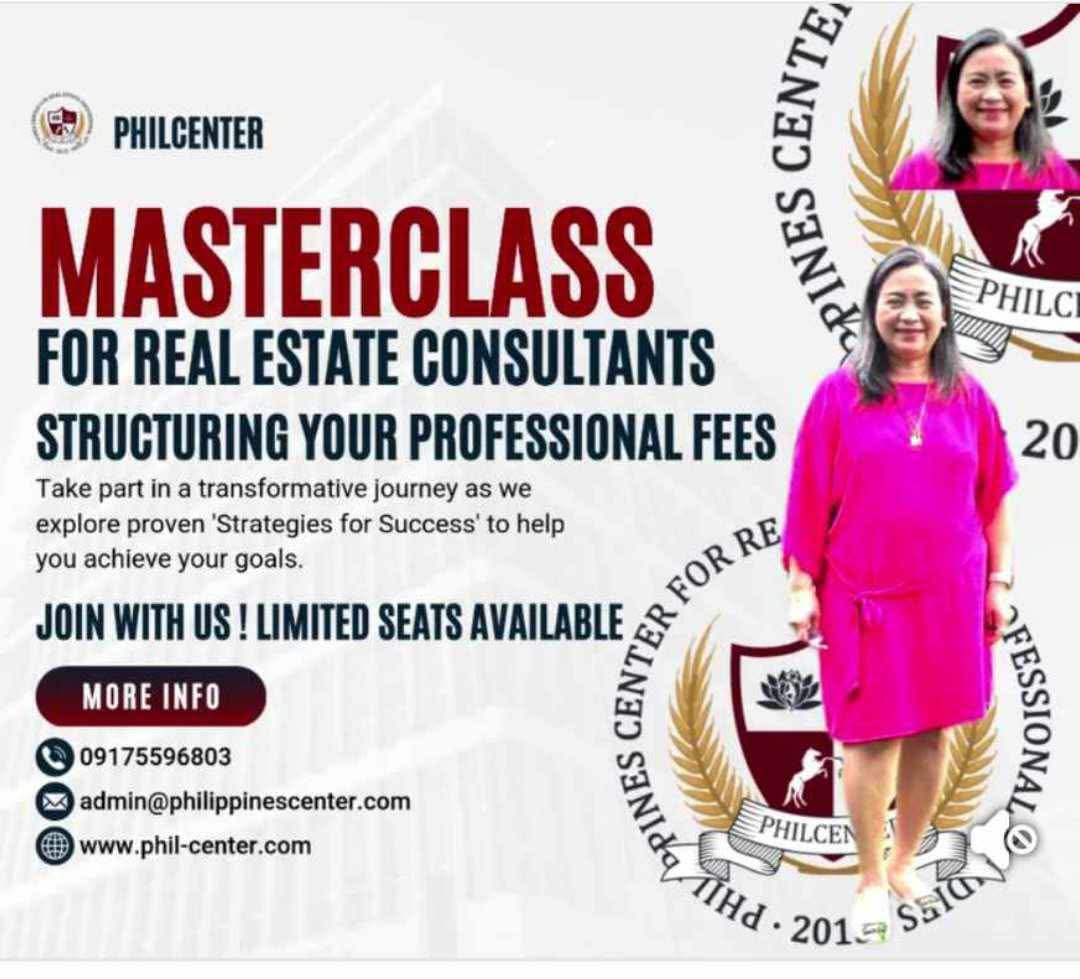 condohomes's tweet photo. 𝑴𝒂𝒔𝒕𝒆𝒓𝑪𝒍𝒂𝒔𝒔 𝒇𝒐𝒓 𝑹𝒆𝒂𝒍 𝑬𝒔𝒕𝒂𝒕𝒆 𝑪𝒐𝒏𝒔𝒖𝒍𝒕𝒂𝒏𝒕𝒔 𝟐𝟎𝟐𝟓

Resource Speaker Dr. Maria Teresita Canlas 

Online Webinars
January 3, 6, 8, 10 and 13
6pm - 9pm
F2F on January 15, 2025

🌟 Register here: https://t.co/2iBnmeKyT9 https://t.co/dcBl2bbsrT