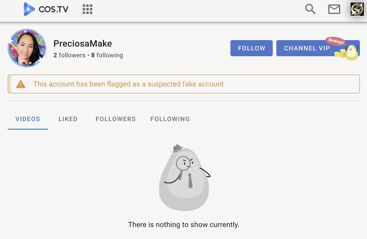 RealCOSTV's tweet photo. https://t.co/NxfX3paETD Product #Update:

✅ https://t.co/NxfX3paETD channel page interface updated
✅ https://t.co/NxfX3paETD channel page adds suspected fake account prompt

Stay tuned for more updates on #COSTV and Channel VIP! https://t.co/XwagQBBwGm