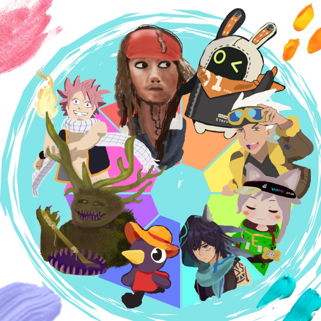 rainezest's tweet photo. Fluff finished the colour wheel challenge before 2024 is over!
Working in Krita coming from MS Paint was a leap w/ using a mouse~
Thanks for raid by @Zarazabuza pray your OBS is all good + subs by @ItCouldBeJacob_ @SnowieSnowfox
#DeRaineMent #Rainebrandt #ColourWheelChallenge https://t.co/aC1khs3ESg