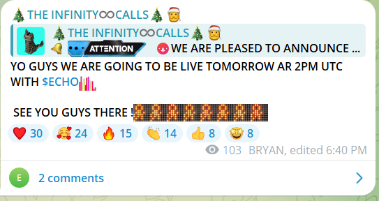 Tomorrow at 2PM UTC will be doing an AMA with <a href="/thehomeofbuys1/">THE INFINITY CALLS</a> so be sure to tune in!