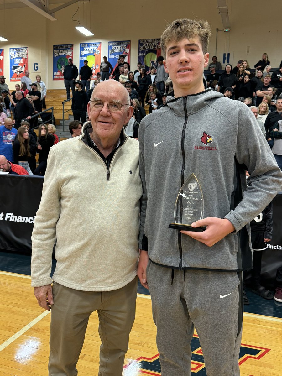 Bloomfield junior Blake Neill has been named the 2024 Gary E Fears Most Outstanding Player at the First Financial Classic. Neill set a Classic single tourney record this year with 121 points over his four games. The Cardinal is the first Bloomfield player to win this award.