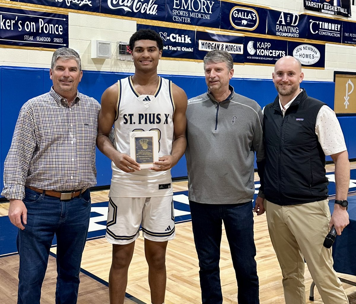 St. Pius X Boys Basketball (@spxbasketball) on Twitter photo The Golden Lions take home the 2024 <a href="/PiusXmasClassic/">St. Pius X Christmas Classic</a> Championship trophy after a 75-55 win over Bishop Kenny.
Congrats to Aiden Portee (18 pts) and Ryan (12 pts) Kim on making the all tournament team.
DโMarley Elliott (16 pts) was named Tourney MVP!
#MTXE The Golden Lions take home the 2024 <a href="/PiusXmasClassic/">St. Pius X Christmas Classic</a> Championship trophy after a 75-55 win over Bishop Kenny.
Congrats to Aiden Portee (18 pts) and Ryan (12 pts) Kim on making the all tournament team.
DโMarley Elliott (16 pts) was named Tourney MVP!
#MTXE