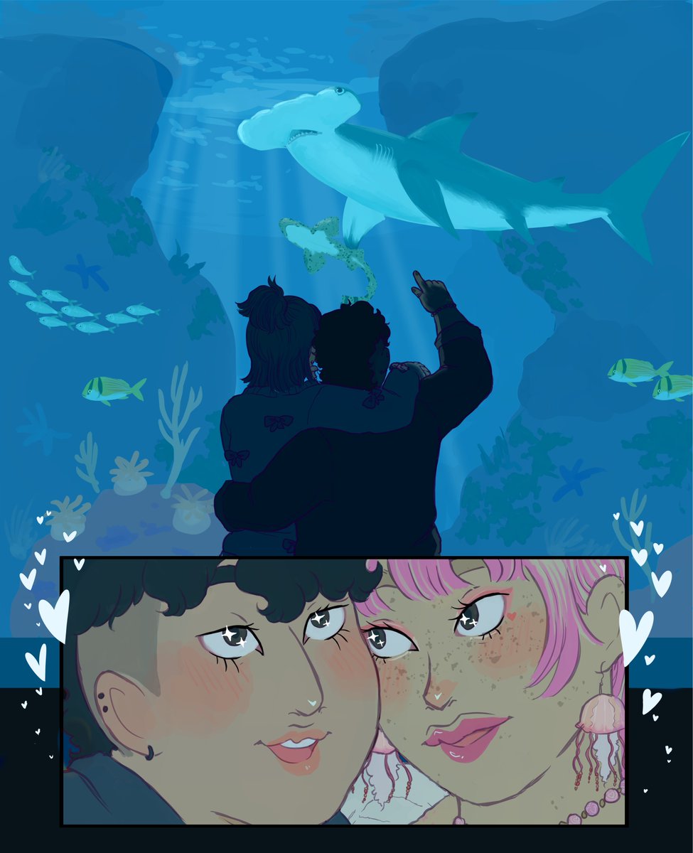[oc] the aquarium is for LOVERS !!
🍋🍓👭🦈🐟