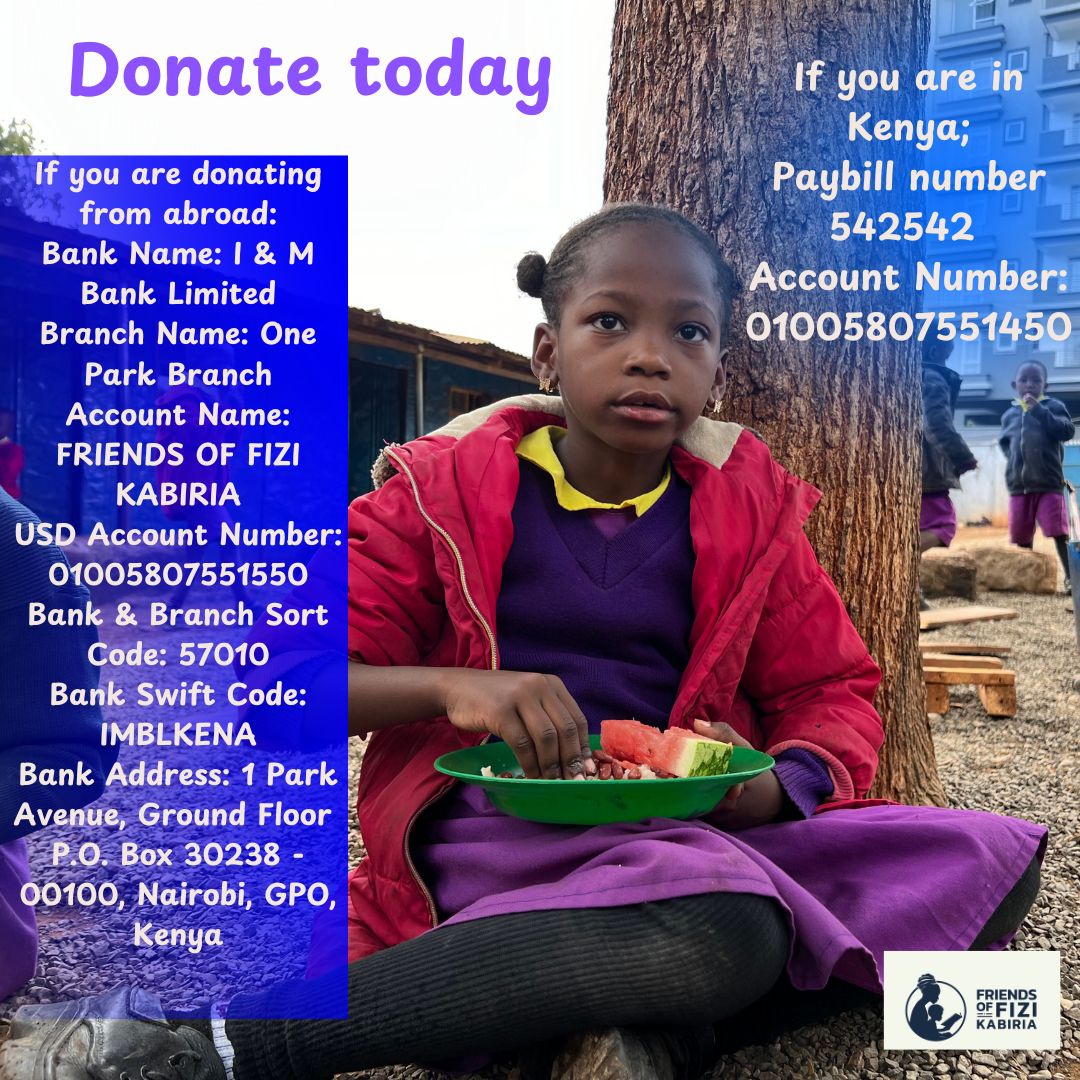 FiziCommunity's tweet photo. At Fizi School, we ensure no child learns hungry. But we need your help to continue providing daily meals. The reality:
• 2M+ Kenyan children face stunted growth due to malnutrition
• 30% of our students are from refugee families
• Many are orphans or from single-parent homes https://t.co/4IB4fJ9Lv3