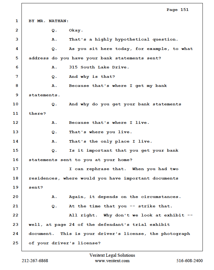 EndureFlourish's tweet photo. @lawcrimenews Under oath, Rudy said he has bank stmts sent to FL condo address today "because that's where I live." (12/27 deposition-link in ALT)
But Rudy had stmts for a brand new credit union acct mailed to a New Hampshire "home" address on August 6.
Rudy, you've got some explaining to do. https://t.co/FPkWIN8p02
