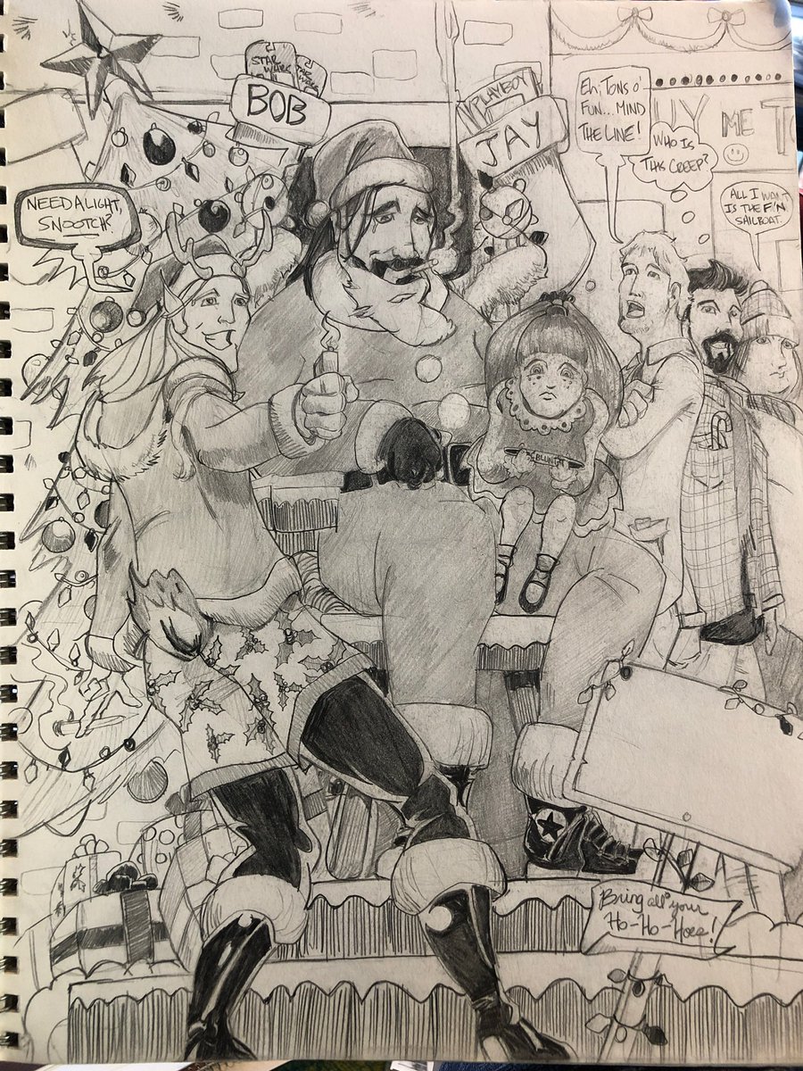 Hey <a href="/ThatKevinSmith/">KevinSmith</a> and <a href="/JayMewes/">Jay Mewes</a> …Just in time for the 30th Anniversary of Mallrats, I found this gem I drew back in the 90’s…