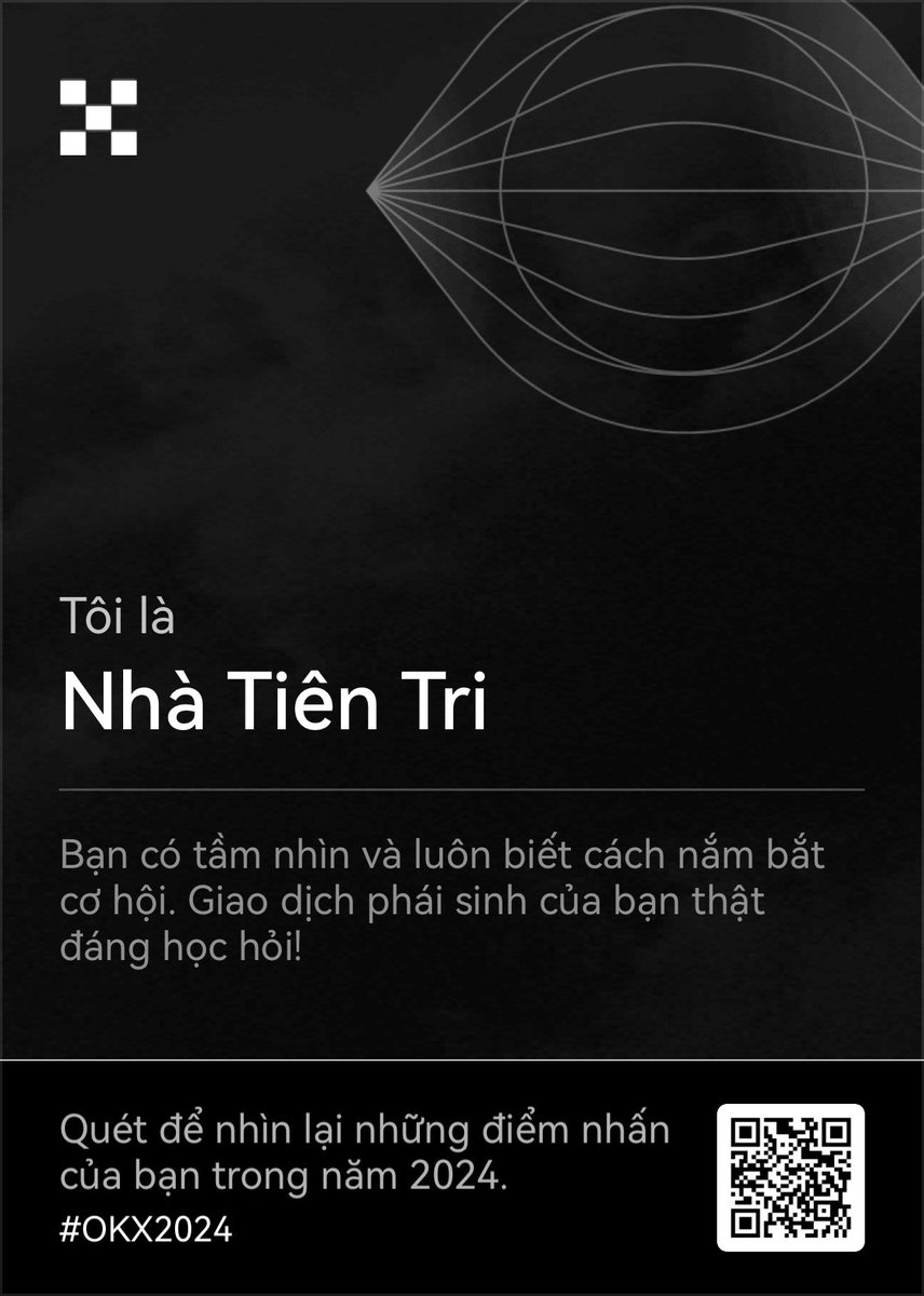 Tôi đã khám phá ra phong cách giao dịch crypto của mình trong năm nay qua #OKX2024. 
Hãy tìm hiểu phong cách của bạn: okx.com/ul/okxrewind20…