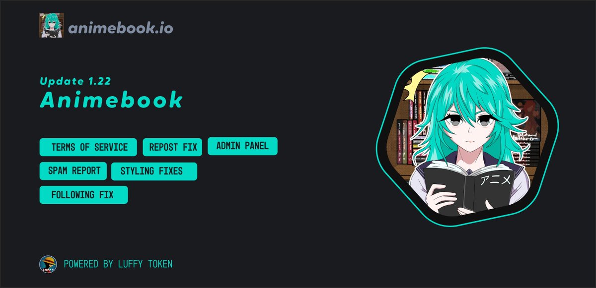 AnimeBook Update 1.22 is Live!  

Hey AnimeBook users! We’re excited to roll out some important updates to improve your experience on the platform. Here’s what’s new:  

1. Privacy Policy and Terms of Service Confirmation  
All users will now need to confirm our Privacy Policy