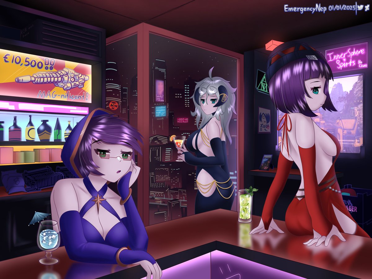 Happy New Year 2025!

The Mech girls make a return in a snazzy bar! Hope you're partying too!

#HappyNewYear2025 #battletech #lewd #MechwarriorOnline