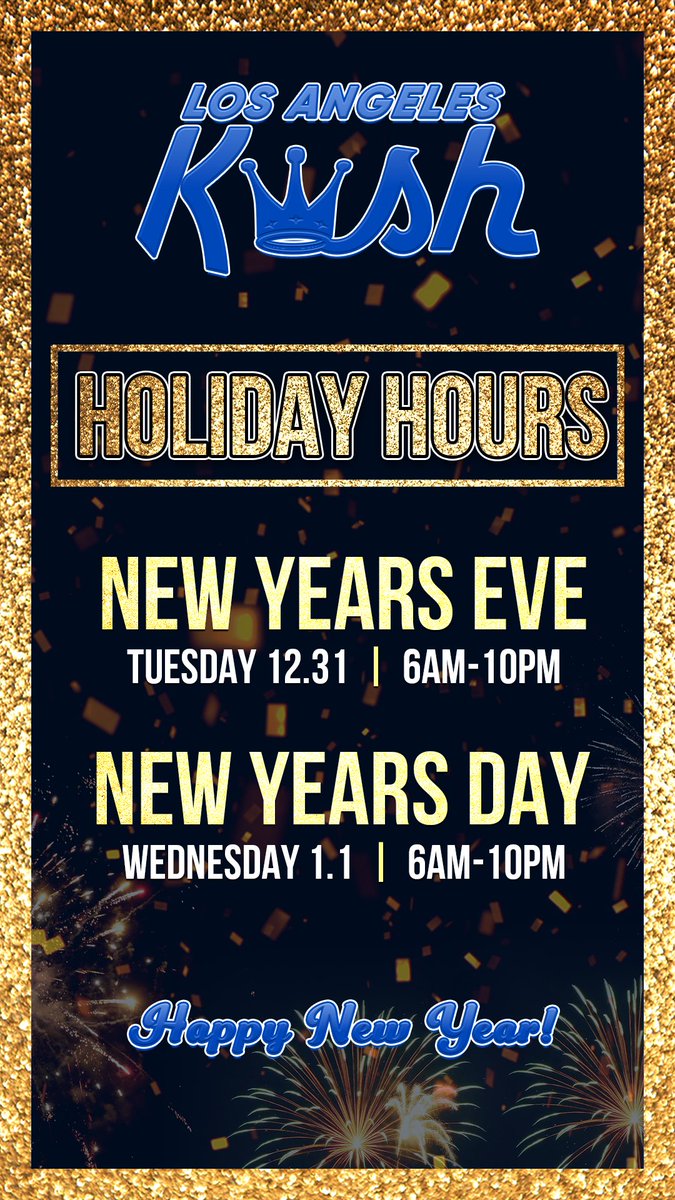 HOLIDAY HOURS 6am-10pm
NEW YEAR, same good vibez 🥳