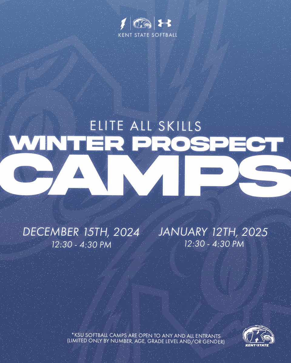 We are fast approaching our last Winter Camp on January 12th! Come spend the day with us and get better! To sign up visit kentstatesoftballcamps.com #GoFlashes⚡️