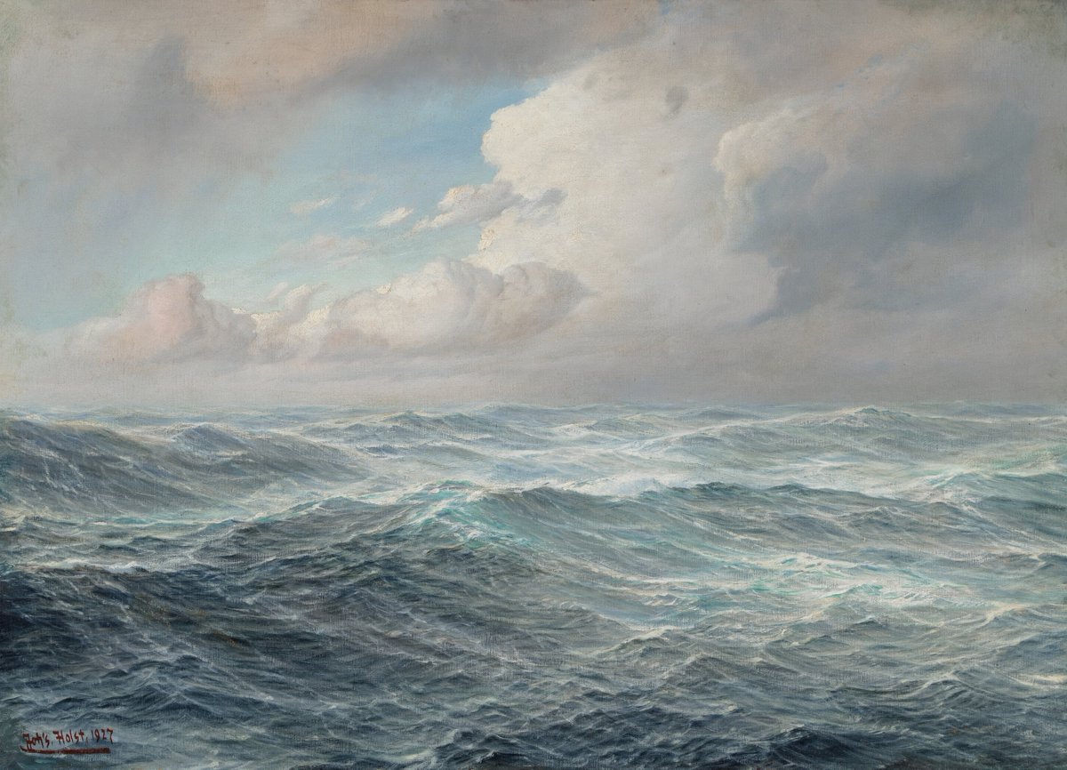 DailyClassicArt's tweet photo. Johannes Holst - "Rough Waters" (1927) https://t.co/72LXYzMukf