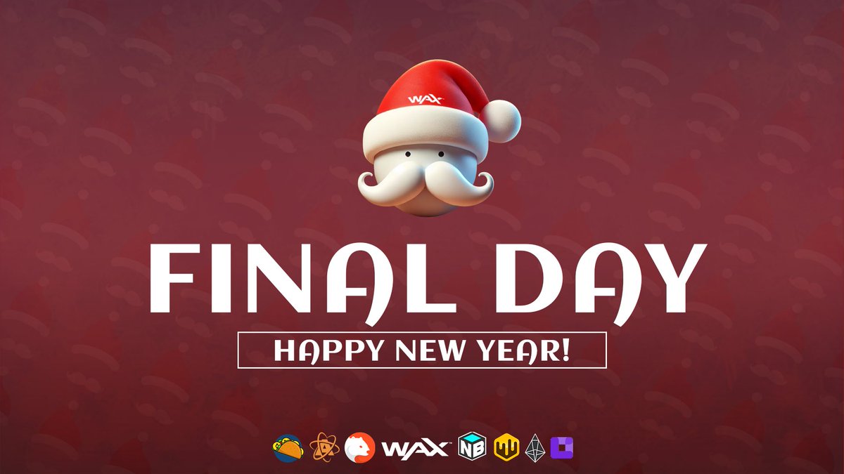 maxytv's tweet photo. 🎅 #WAXHolidaysCalendar – THE GRAND FINALE 🎄

It’s December 31st, and we’re closing the year with gratitude. A huge thank you to our amazing sponsors and the WAX community for making this event a success! 🙏🏻

Today’s 5000 WAXP giveaway is a celebration of every sponsor and participant who contributed to this month-long journey of freebies and fun! 🥰🤗

Wishing all of you a Happy New Year filled with new opportunities and success! 🥂❤️

See you next year! 🫡🙇‍♂️

🎁 Enter the finale giveaway: 📅 https://t.co/JcmPMS6pE7
