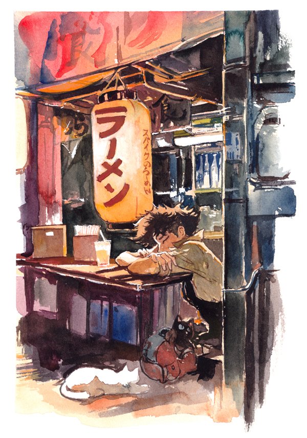 Some of my oldies, late night Ramen stands! (and Oden) etc I need to fire these up again, many more scenes to do #japan #水彩画　＃アート　＃日本　#nippon