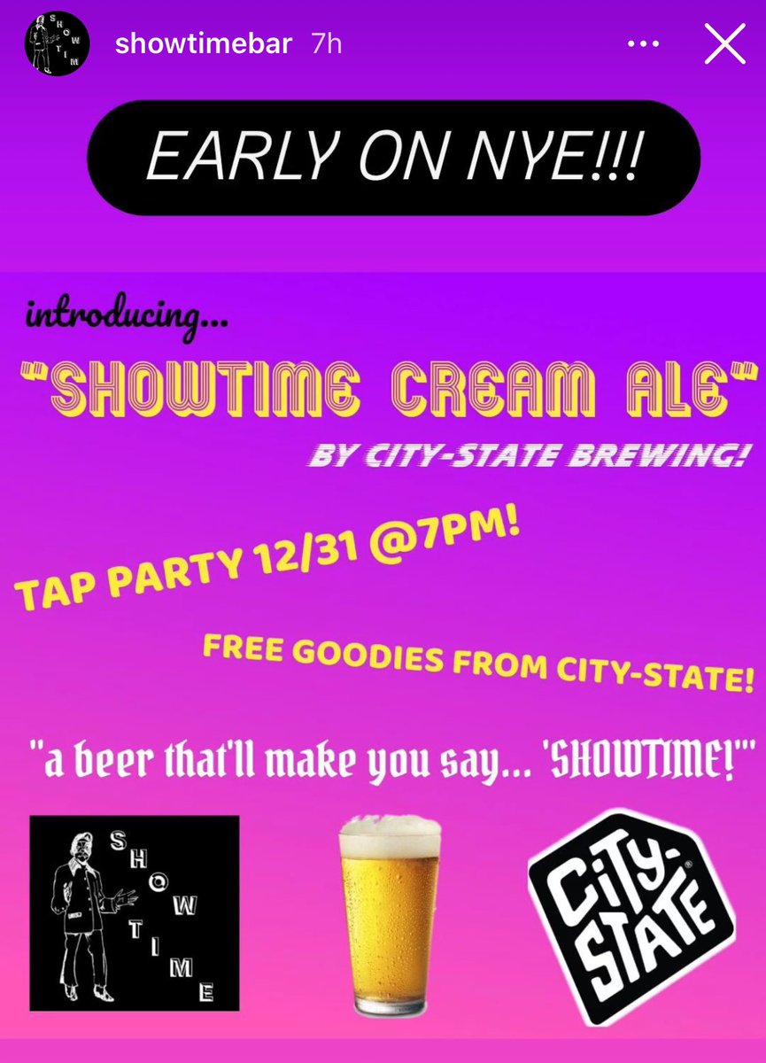 Awesome - <a href="/Showtime_DC/">Showtime</a> has a cream ale brewed by <a href="/citystatebeer/">City-State Public House</a> on its behalf. Tapping keg tomorrow. 

I don’t think I’ve been there since pre pandemic, good excuse to go