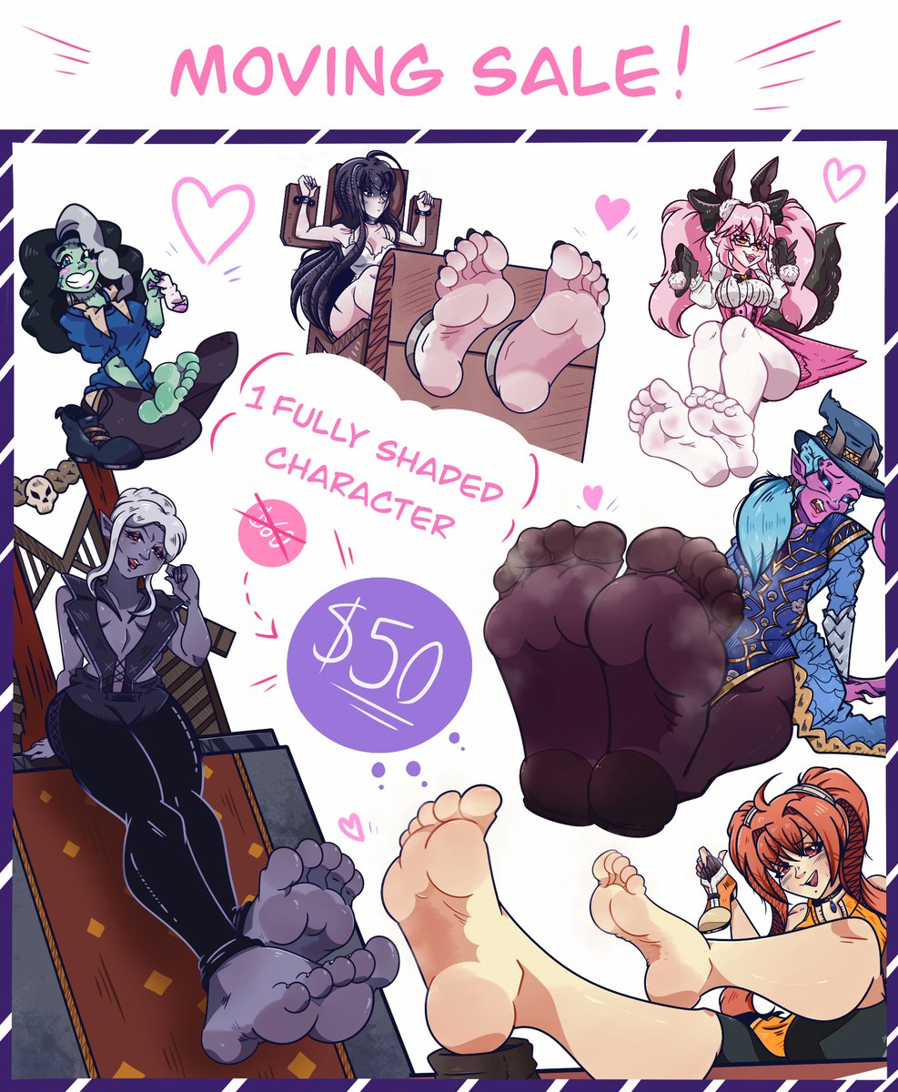 I’m moving, so time for a sale! 

1 fully shaded character for $50

If you’ve ever thought about ordering from me, now is one of the best times! No obligation at all, of course, but even a retweet helps a bunch right now :^)