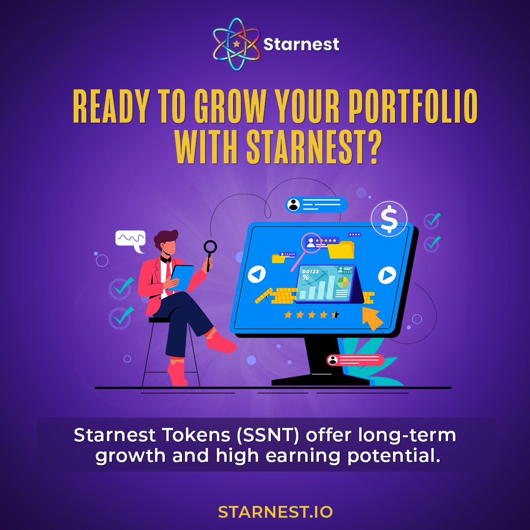 Starnest_io's tweet photo. Ready to grow your portfolio with starnest? 🚀
Starnest Tokens (SSNT) offer long-term growth and high earning potential. Get started today
and take advantage of everything the Starnest ecosystem has to offer! 🎯
👉 https://t.co/gwdz4Mja2t
#Starnest #SSNT #CryptoPortfolio https://t.co/CvWCciEQB9