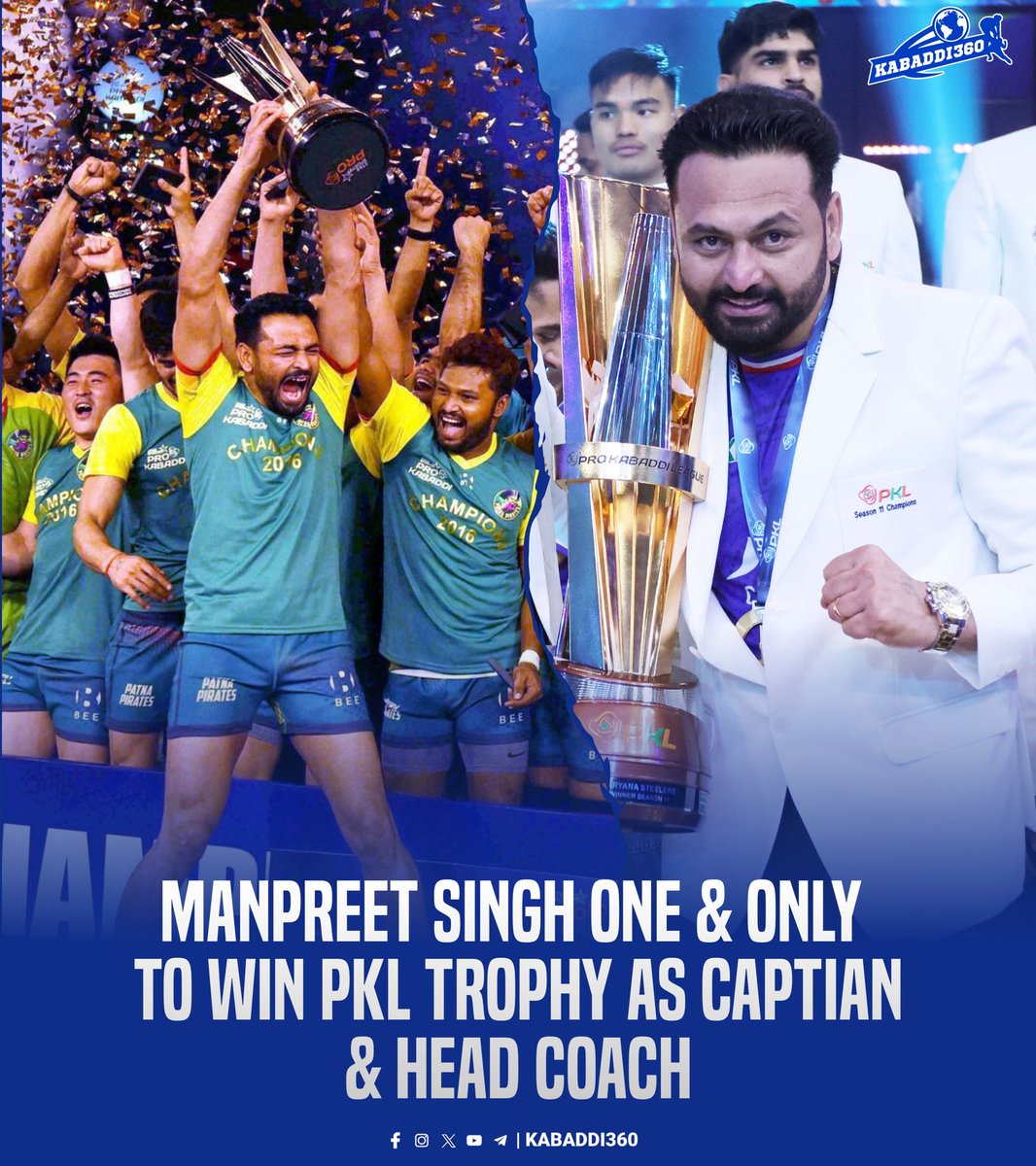 Kabaddi_360's tweet image. A man with a special attitude deserves success; Manpreet Singh has truly earned it. ⭐❤️‍🔥
.
.
.
#ManpreetSingh #HaryanaSteelers 
#Prokabaddi #PKL2024 #PKLSeason11 
#champion #Coach #Kabaddi360