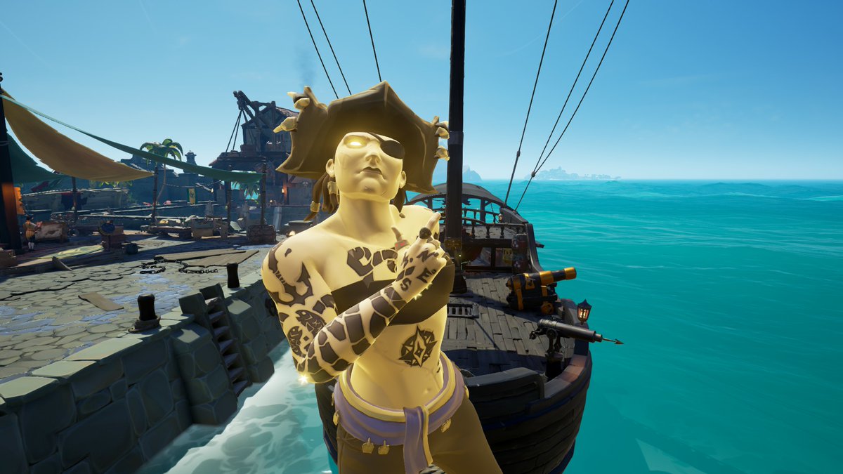 As this year end's I'm happy to say I reached my personal goal of double gold in 2 years of  #SeaOfThieves hourglass.
Thank you to <a href="/republic_war/">RepublicWar</a>, <a href="/bootlegsalad/">salad</a> and  everyone else who helped me get here. 
I hope everyone else has had as much fun as I, and remember #BeMorePirate
