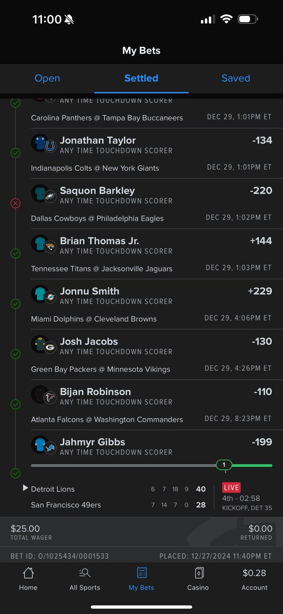 h3fchrisdx1π (@h3fchrisdx1) on Twitter photo officially the worst beat of my life. went 11/12 because of saquon. $25 for $76k smh <a href="/FDSportsbook/">FanDuel Sportsbook</a> officially the worst beat of my life. went 11/12 because of saquon. $25 for $76k smh <a href="/FDSportsbook/">FanDuel Sportsbook</a>