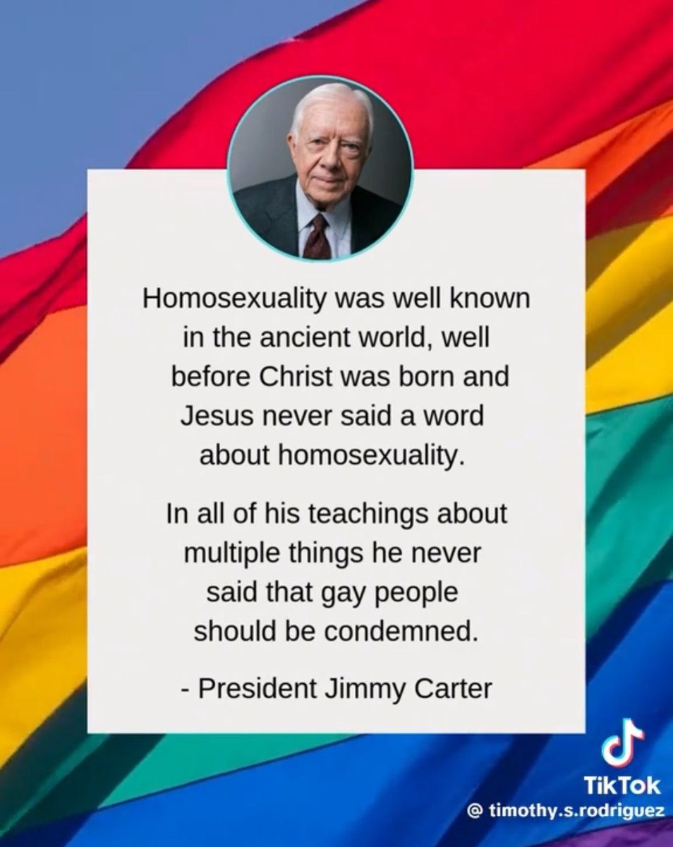 Wow, I never knew he said this.

Jimmy Carter was ahead of his time—a man of unmatched kindness and integrity. Truly, he was too good for us.