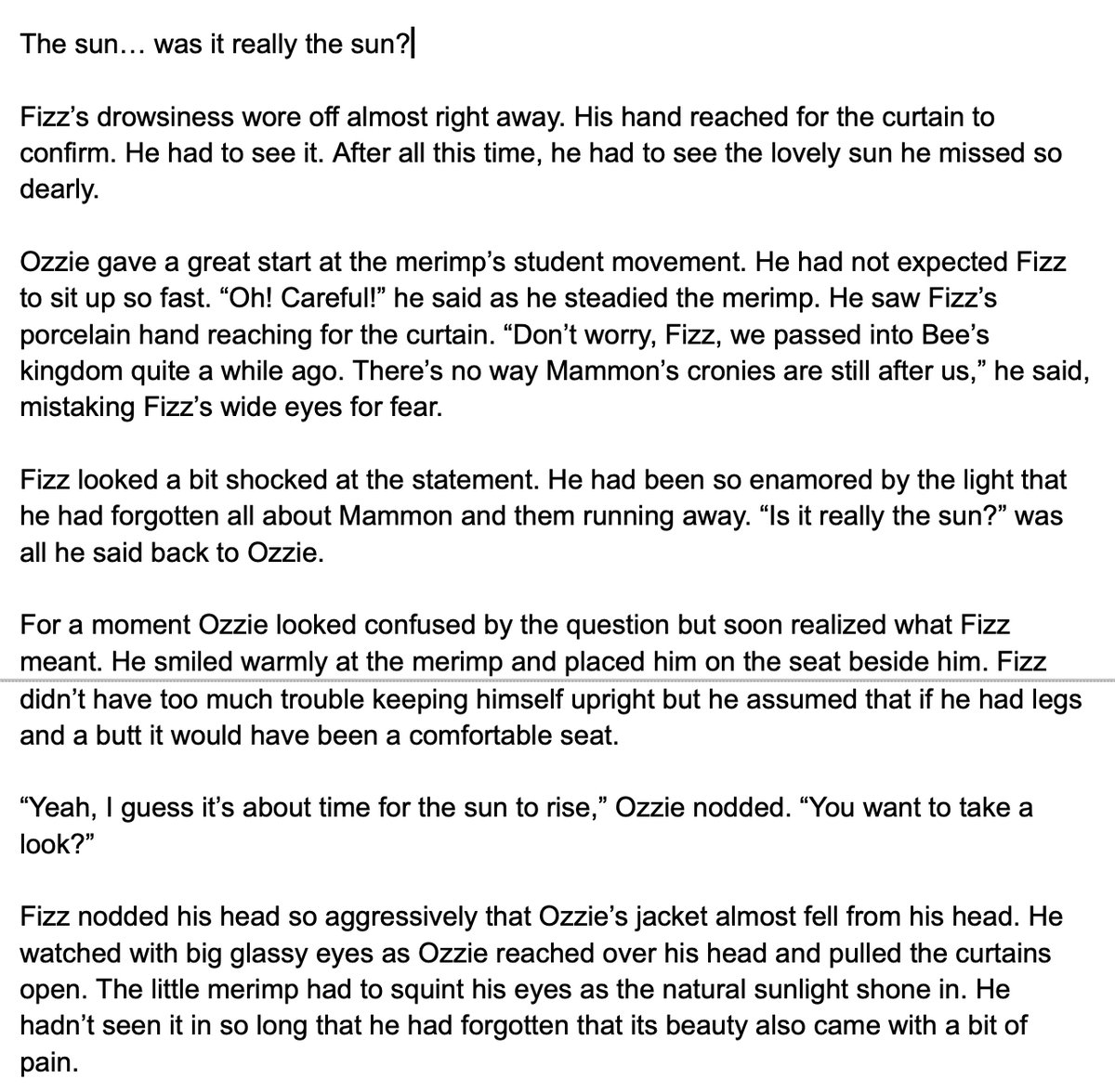 sleepydormous's tweet photo. I have a New Year's Eve treat for you all!๐ Here's the next chapter of Waves of Freedom ๐งโโ๏ธ๐คก๐! #Fizzarolli is finally safe from Mammon, but what will come next for him!? What will he do first!? Where will he go? Is he actually free yet๐ฒ!?
#Fizzarozzie #Asmodues #MermaidAU https://t.co/fawy0bniF2