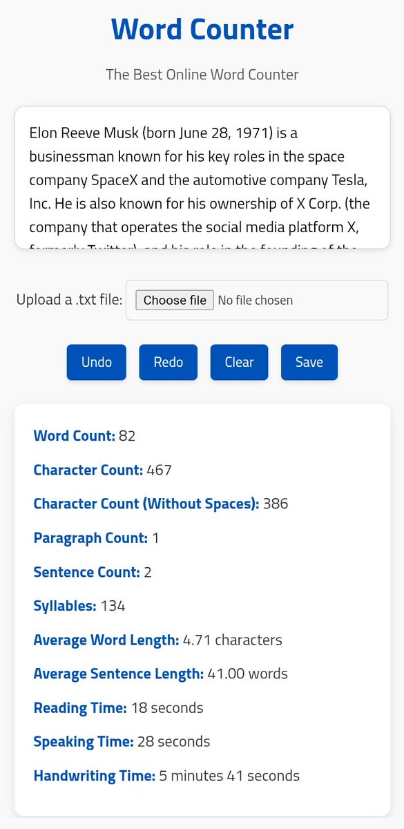 eWordCounter's tweet image. IT IS SUPER FUN TO COUNT WORDS.
GIVE A TRY &amp;amp; SAY OW, COOL!

#wordcounter / #elonmusk