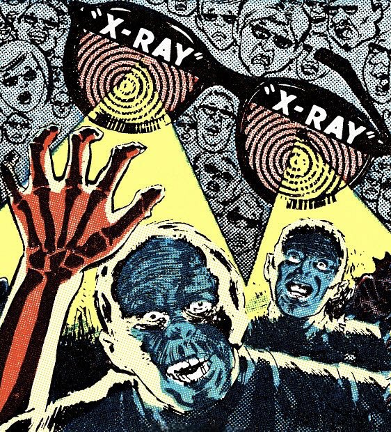 magictoasterfi1's tweet image. HORROR FANS!
See “living” skeletons with amazing X-Ray sight! See thru cloth, bones, skin, etc! Only $1! Don’t delay! Send away…TODAY!

#funfactory #famousmonsters #xrayspecs #warrenmagazine #captaincompany #comicbookad #johnsonsmith