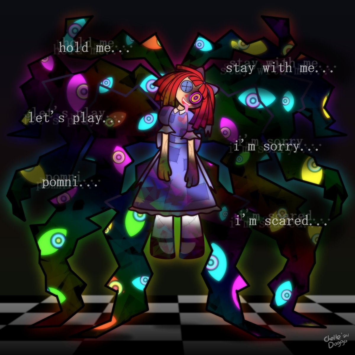 ChelleDoggo's tweet image. 💔Abstragatha💔

a concept i had for a version of Ragatha that&apos;s stuck in a state between humanity and abstraction.

do you suppose an act of love could save her? 🥺

#TheAmazingDigitalCircus #tadc #ragatha #chelleart