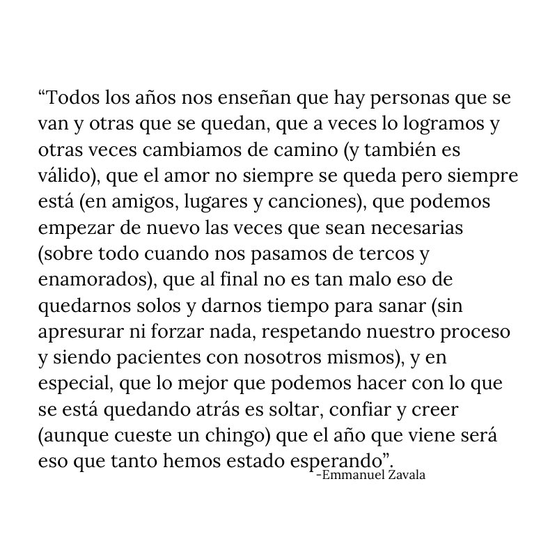 Mantra de cada año… ❤️‍🩹