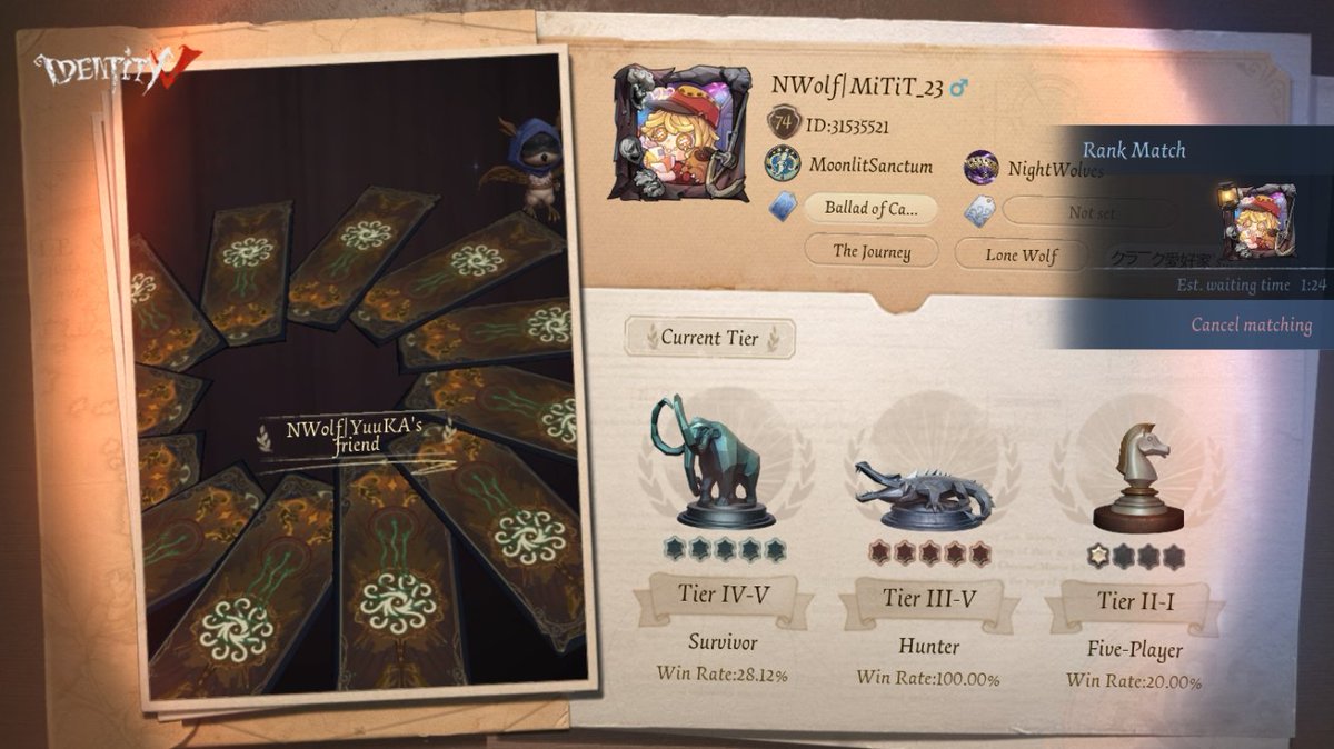Ray_Ann23's tweet photo. I'm playing Identity V. Fancy a game? https://t.co/o5SHMCIyvs