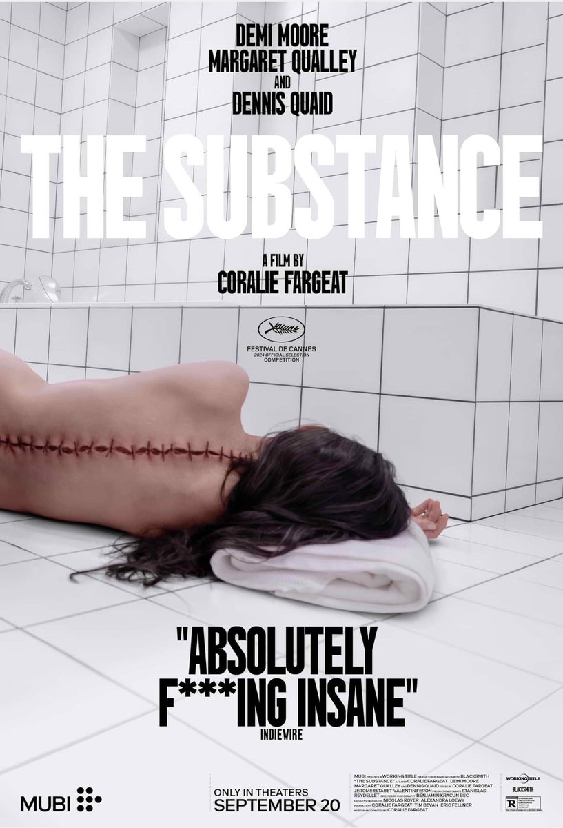 #TheSubstance
What will happen if you can live a life of younger and older version of yourself. A drug will give you this lifetime opportunity,but is that an opportunity or curse? Watch till you see the horrifying outcomes at the end.
🔥🔥🔥Rating-5/5🔥🔥🔥
18🔞
