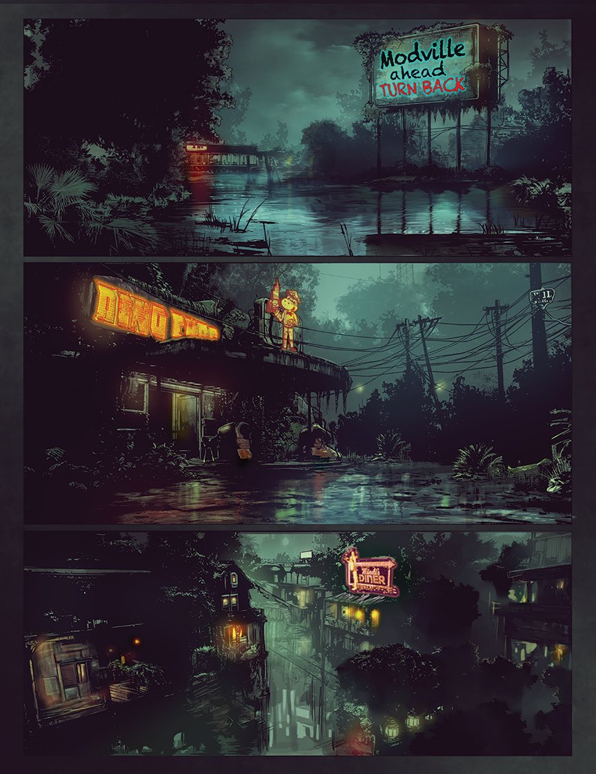 Mechanical Cake (@mechanical_cake) on Twitter photo Modville ahead…TURN BACK 🚫
Concept Art: <a href="/hendryzero/">hendryzero</a>
#swamp #notrespassing #turnback #fog #postapocalyptic #juris #police #detective #neworleans #nola #backtothefuture #Modville #conceptart #evidence #graphicnovel #ridleyscott #comicbook #artist #comicart #louisiana #futuristic Modville ahead…TURN BACK 🚫
Concept Art: <a href="/hendryzero/">hendryzero</a>
#swamp #notrespassing #turnback #fog #postapocalyptic #juris #police #detective #neworleans #nola #backtothefuture #Modville #conceptart #evidence #graphicnovel #ridleyscott #comicbook #artist #comicart #louisiana #futuristic