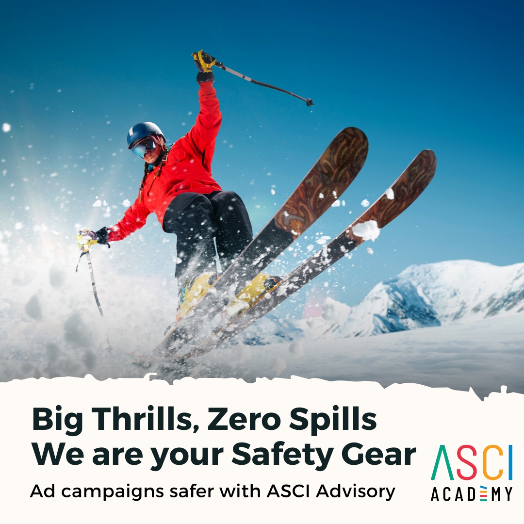 Launching an ad campaign is like speeding down a ski slope. But just as you'd never ski without the right gear, you shouldn’t launch a campaign without ASCI’s ad advisory!

Kindly visit our website to learn more about the ASCI Advisory service: bit.ly/ASCI_Advisory