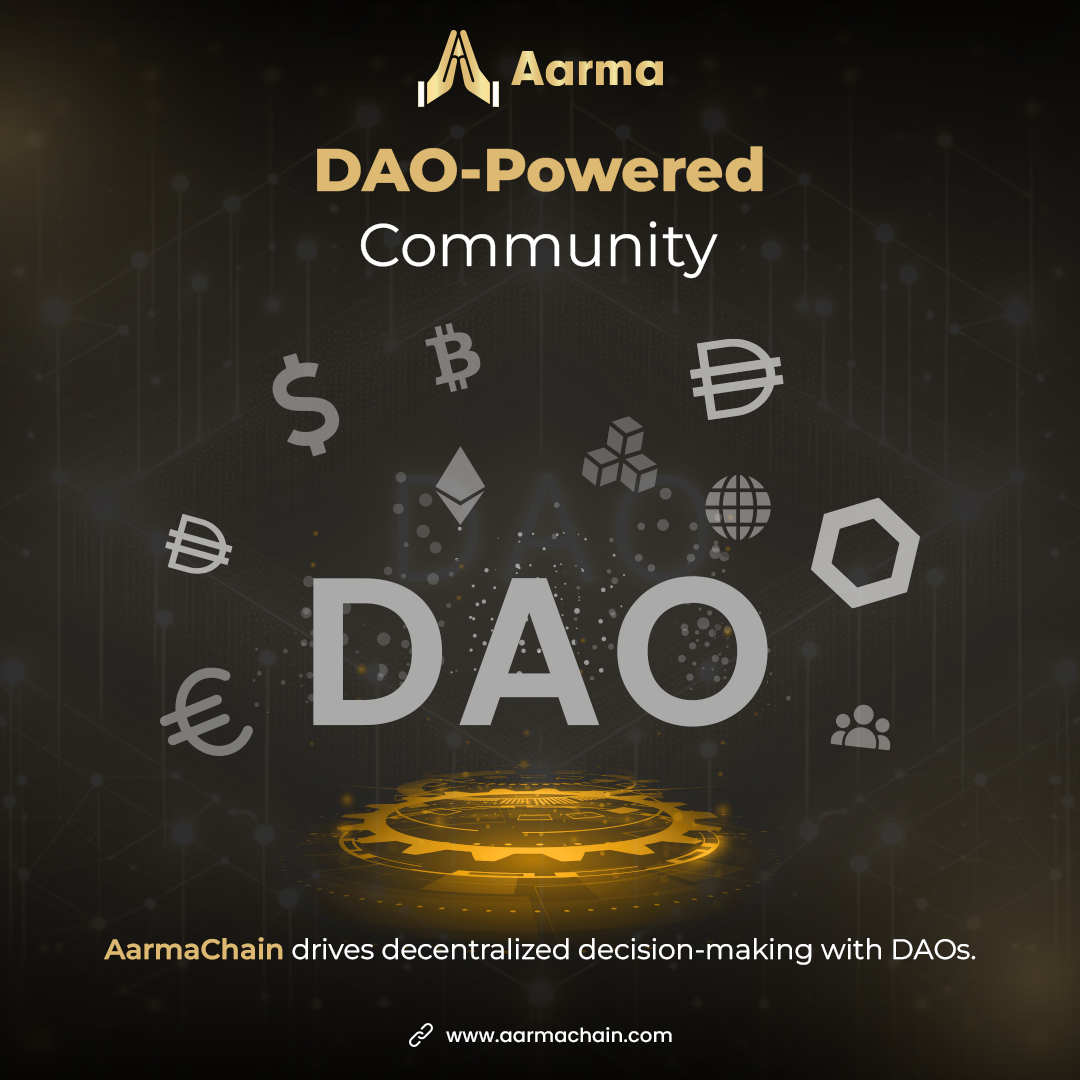aarmacoin's tweet image. Decentralize your decisions! 

AarmaChain enables communities to govern their ecosystems through DAO-powered tools.

Empower your community with blockchain. ✅

#BlockchainDAO #DecentralizedCommunity #AarmaGovernance