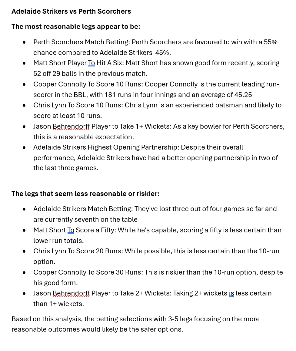 beanbagdata's tweet photo. Adelaide Strikers v Perth Scorchers - Big Bash League
What we've done at Bean Bag Data is taken a group of the most popular match bets and narrowed down them down to the most likely outcomes.
#BBL #StrikersBBL #ScorchersBBL #beanbagdata #bettingtips https://t.co/PXnUZc9YhZ