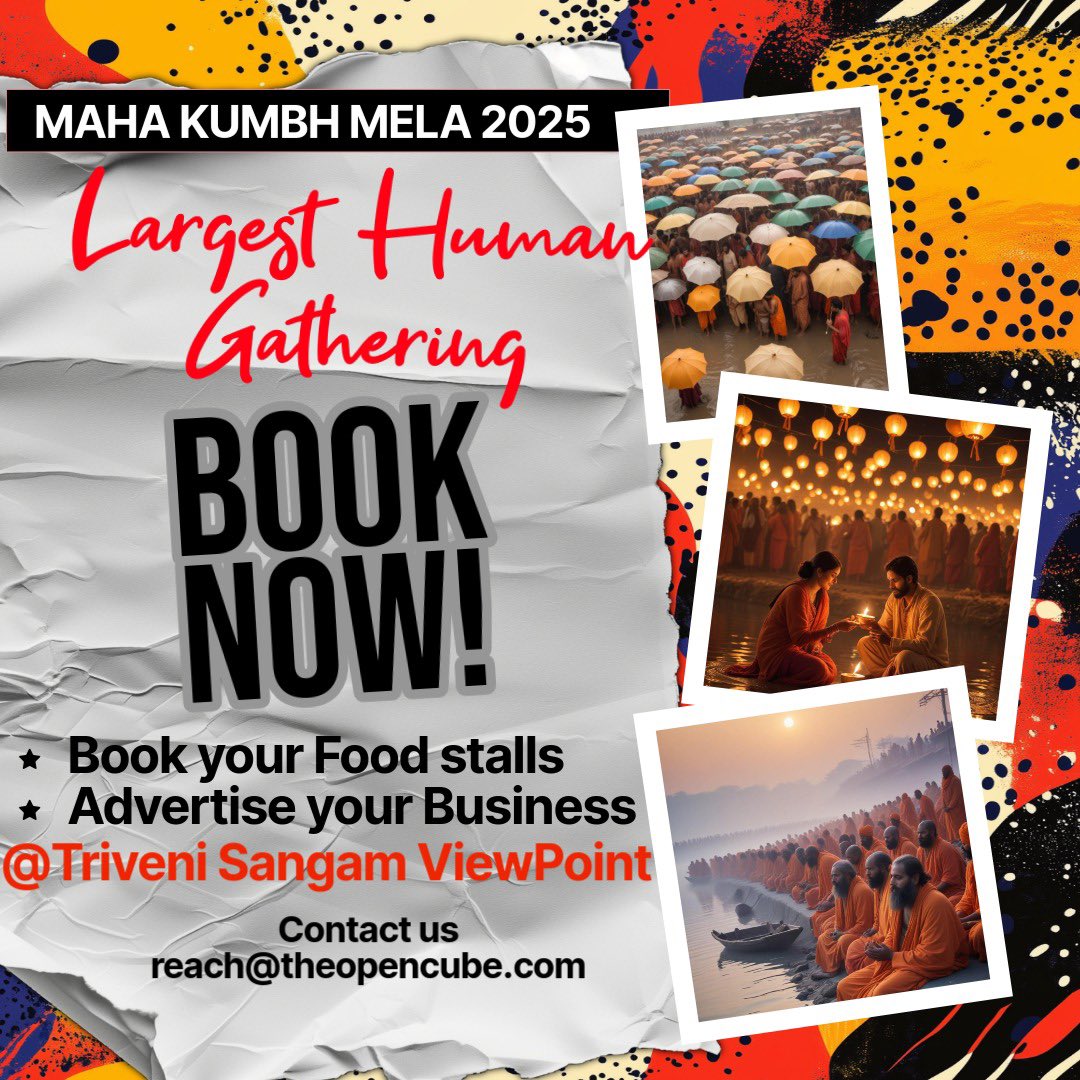opencubegroup's tweet photo. #kumbhmela #india #kumbh #prayagraj #ujjain #allahabad #mahadev #haridwar #incredibleindia #photography #harsiddhi #sangam #photooftheday #uttarpradesh #prayagrajkumbh #kedarnath #harharmahadev #somnath #bholenath #kalbhairav #navratri #instagram #mahakal #shambhu #mahakumbh https://t.co/FpqosPXbnd