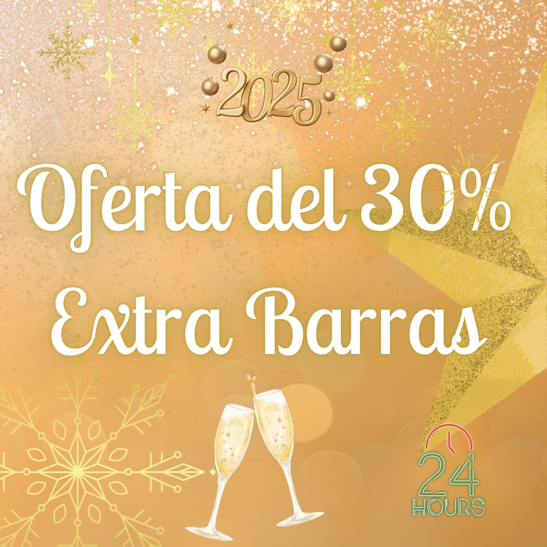Aún no suenan las campanadas, y traemos la última oferta del año ✨✨✨✨✨ Aprovecha el extra de barritas para dar el feliz año nuevo!
