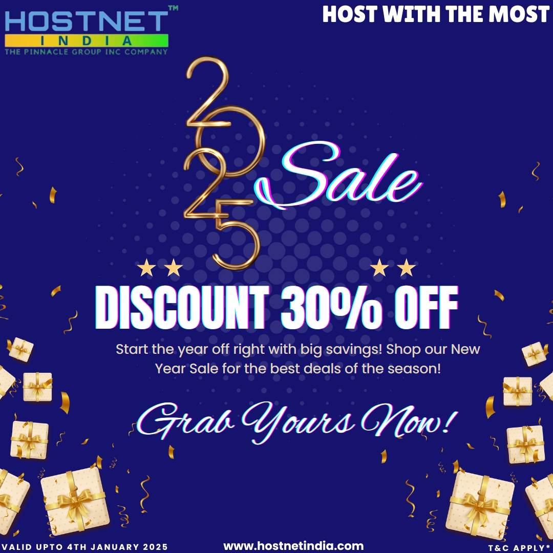 Im_hostnetindia's tweet image. Start 2024 strong with a website that loads fast and performs even faster.  Our New Year Sale is live. Time to upgrade your hosting. 💥
.
.
.
#WebHosting #FastWebHosting #NewYearSale #HostingDeals #WebsiteHosting #TechDeals #SpeedMatters #HostNetIndia #2024Goals #OnlineBusiness