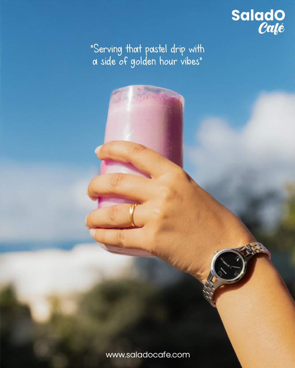 saladocafe_in's tweet photo. Golden hour, pastel sips, and a taste of pure bliss. ✨🍹 #SipInStyle #GoldenHourVibes #SaladoCafe https://t.co/yogoUGgWZN