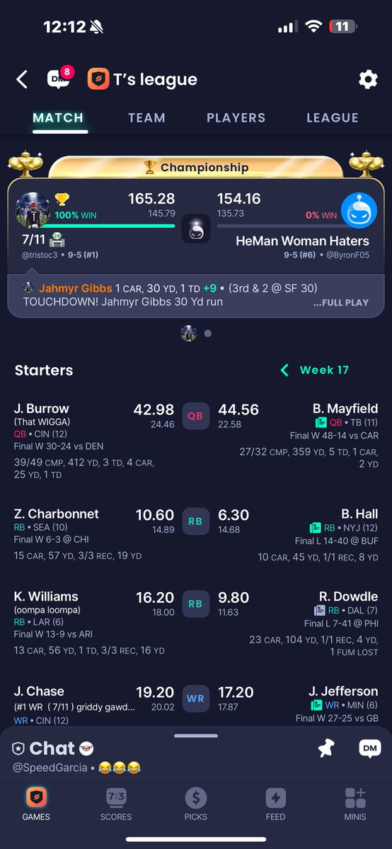 TristoC3's tweet photo. @FantasyPros Easy pickens https://t.co/PFYfD4AZBr