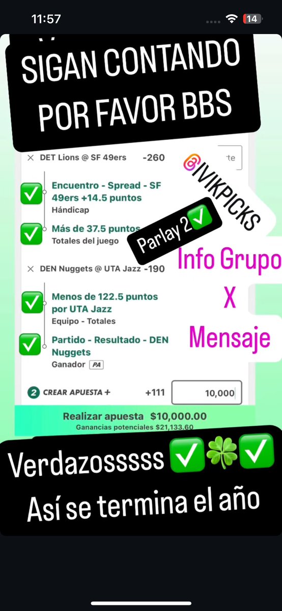 IvikPicks's tweet image. Cuéntenle hoy fue un día perfecto señores #parlay#apuestasdeportivas