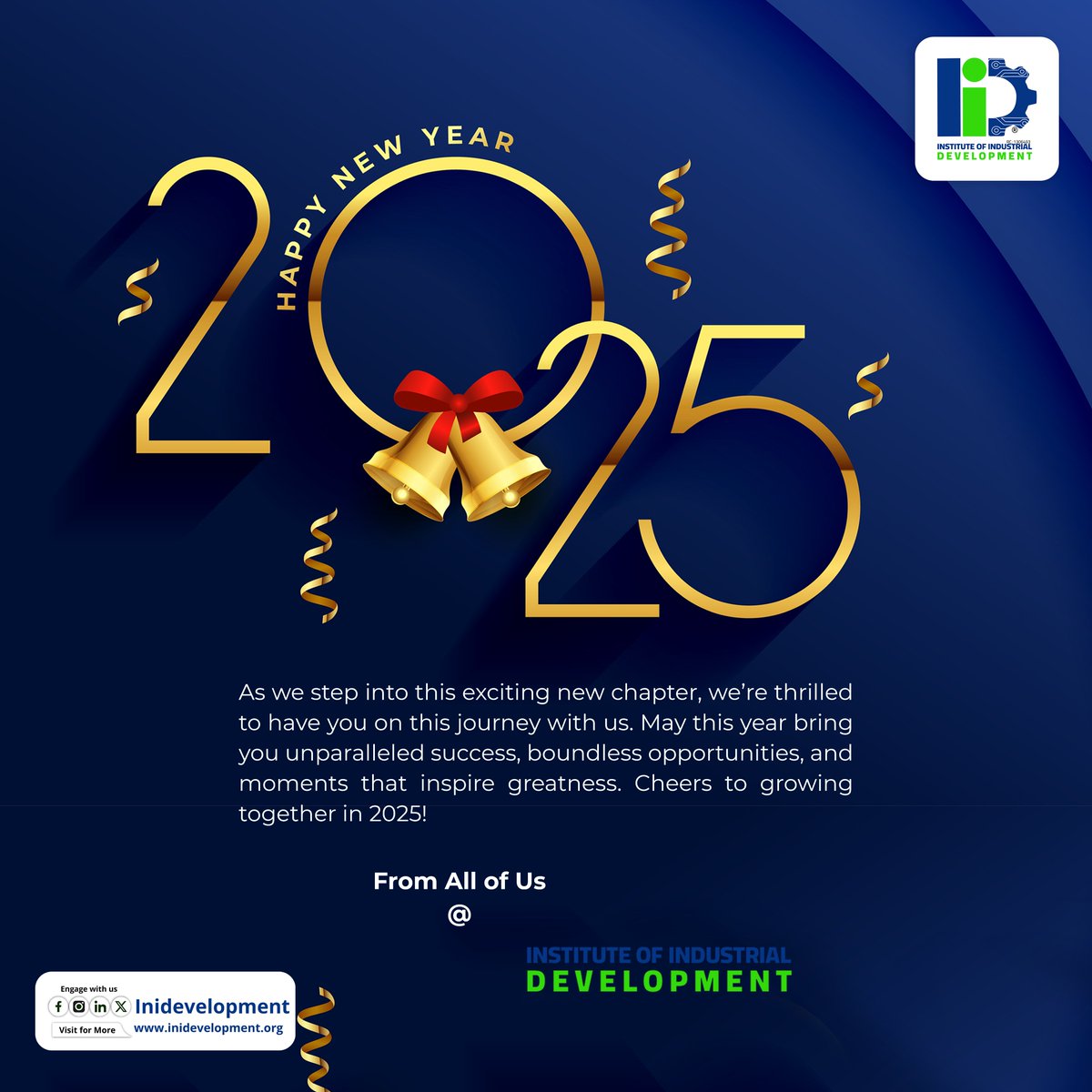 Inidevelopment's tweet image. As we bid farewell to 2024, we&apos;re incredibly proud of the growth we&apos;ve achieved together this year. Here&apos;s to an even more successful 2025 filled with new opportunities and shared triumphs!
#NewYear #Gratitude #Partnership #Growth #iid #industry #development #Training