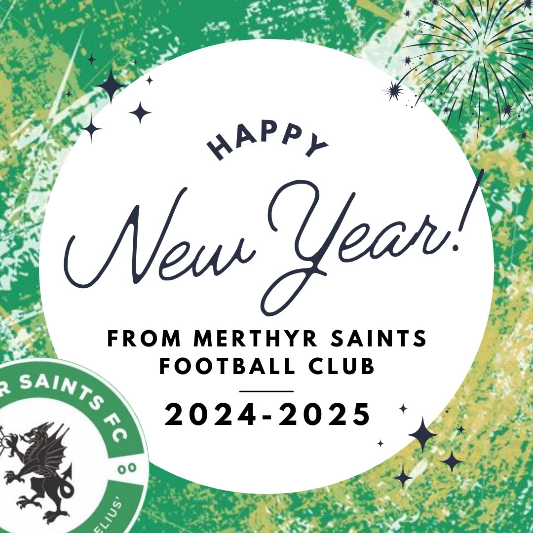 🎉 On behalf of the players, coaches and everyone involved with Merthyr Saints Football Club we’d like to wish you all the very best for 2025.

We look forward to welcoming you up to the ICI in the new year!