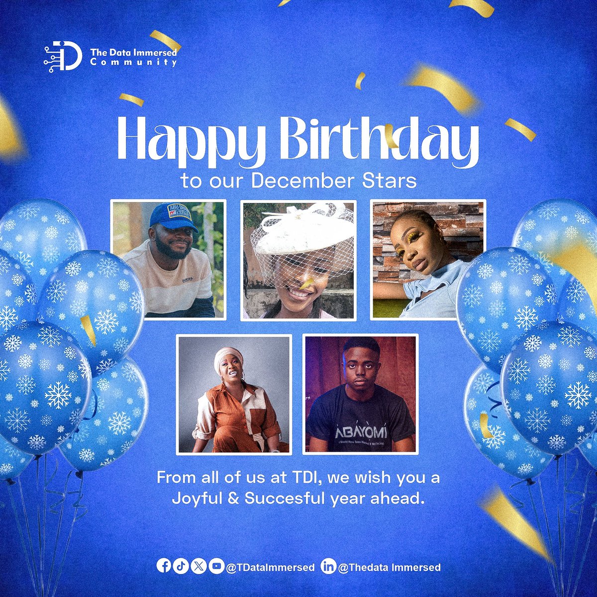 TDataImmersed's tweet photo. Cheers to our amazing December-born stars at The Data Immersed!
We're so happy to celebrate you this month.
Here's to a year filled with data-driven wins and endless success! π₯β¨
#TDICommunity #HappyBirthday https://t.co/vZM1eUXIhg