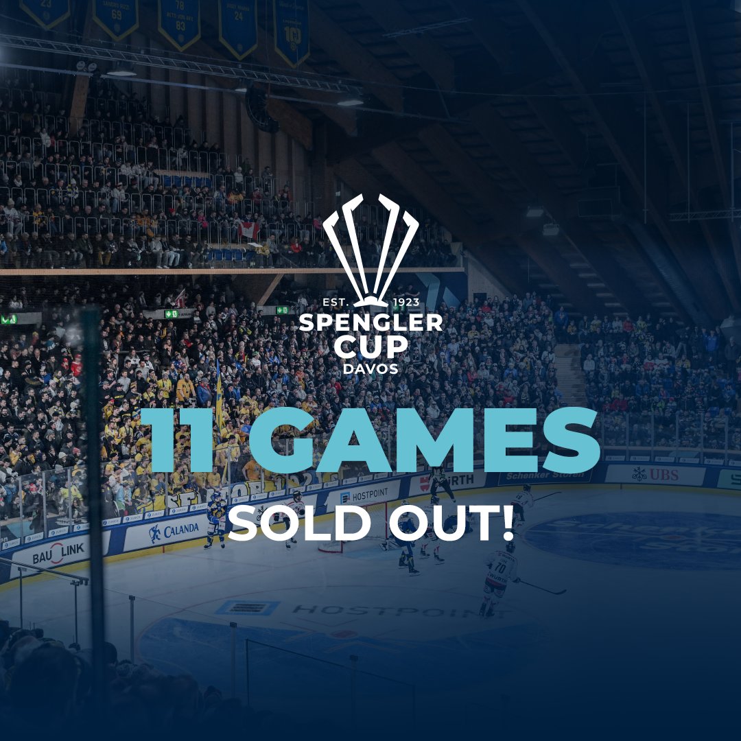 Sold out! 🙌 Thank you for your incredible support at the 2024 Spengler Cup – you made this tournament unforgettable! 🏒❤️ #SpenglerCup