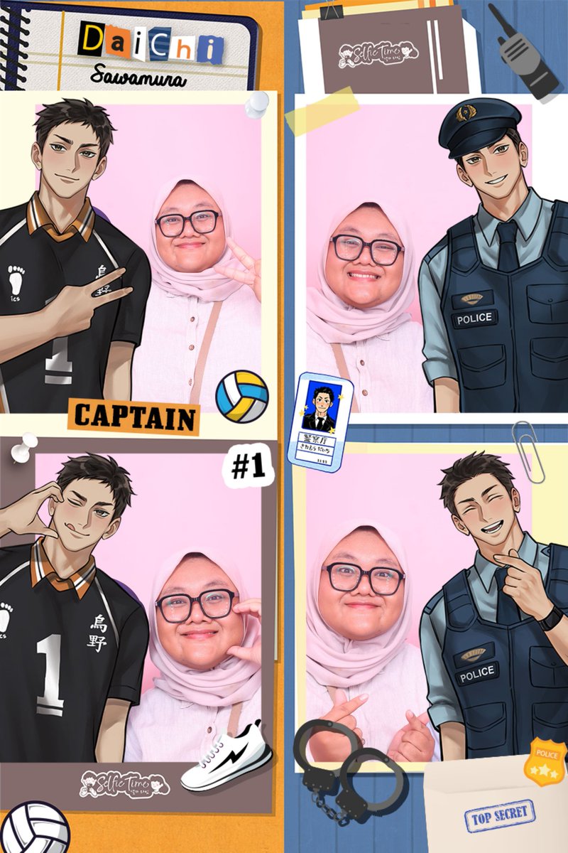 vansemangka's tweet photo. Foto bareng sama pak pol anime yang baru aja ultah!! 🫡😍 #DaichiCapToCop #DaichiBday https://t.co/sojLHr2xMb