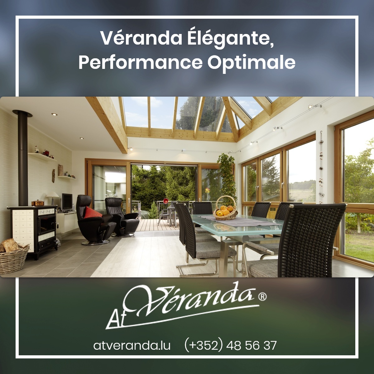 atverandalux's tweet image. Découvrez le charme durable de nos vérandas en aluminium chez ATVéranda. Élégance, performance énergétique et sur mesure pour un chez-vous éco-responsable. Qualité garantie sans remise! #ÉcoResponsable #VérandaAluminium #Design #ConfortDurable