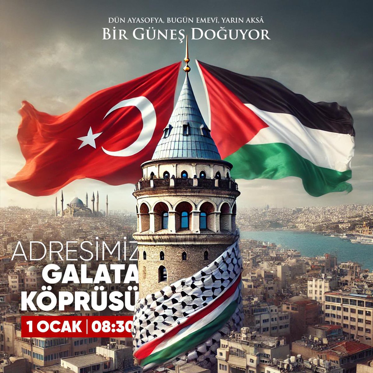 Mazlumun sessiz çığlığını duymayanlar, adaletin yankısını işitemez.
Vicdanı sahibi her yürek için: Adresimiz Galata Köprüsü
1 Ocak’ta mazlumun sesi ol!
🗓️ Tarih: 1 Ocak 2025
🕒 Saat: 08.30
📍 Yer: Galata Köprüsü